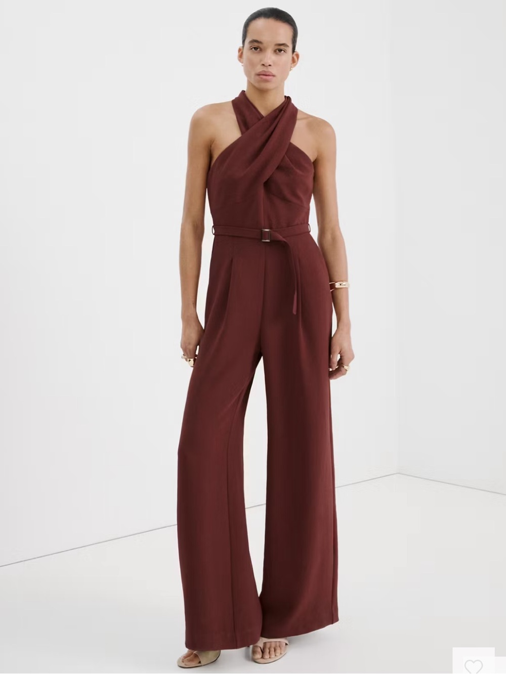 Mango Belt Wrap Jumpsuit